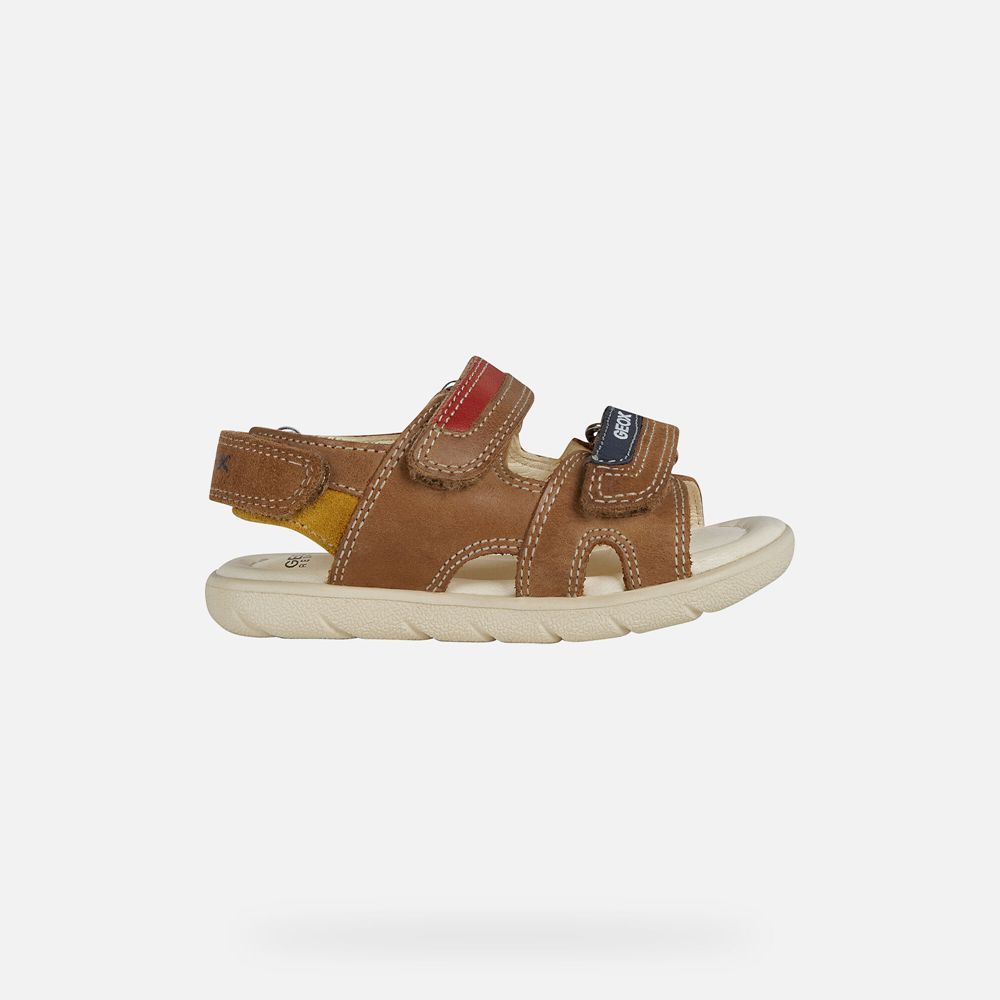 Geox Sandals Brown Alul Boy - Geox Baby Shoes - BFHJRP359